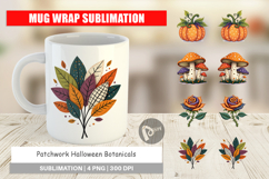 Mug Wrap Patchwork Halloween Botanicals Product Image 1