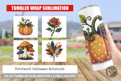 Tumbler Patchwork Halloween Botanicals Product Image 1