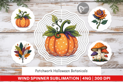 Wind Spinner Patchwork Halloween Botanicals Product Image 1