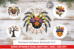 Wind Spinner Patchwork Halloween Botanicals Product Image 1
