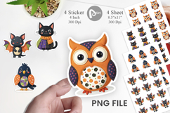 Patchwork Halloween Critters Sticker Product Image 1