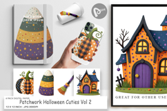 Digital Paper Patchwork Halloween Cuties Product Image 1