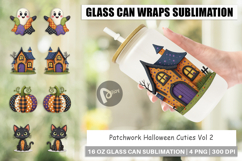 Glass Can Patchwork Halloween Cuties Product Image 1