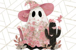 Patchwork Cowboy Ghost Halloween Clipart PNG, Western Product Image 2