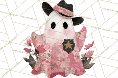 Patchwork Cowboy Ghost Halloween Clipart PNG, Western Product Image 2