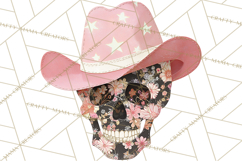 Patchwork Cowboy Ghost Halloween Clipart PNG, Western Product Image 4