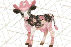 Patchwork Cowboy Ghost Halloween Clipart PNG, Western Product Image 4
