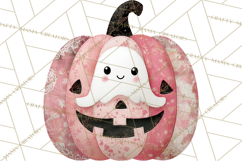 Patchwork Cowboy Ghost Halloween Clipart PNG, Western Product Image 3