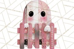 Patchwork Cowboy Ghost Halloween Clipart PNG, Western Product Image 2