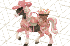 Patchwork Cowboy Ghost Halloween Clipart PNG, Western Product Image 3