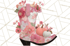 Patchwork Cowboy Ghost Halloween Clipart PNG, Western Product Image 3