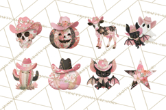 Patchwork Cowboy Ghost Halloween Clipart PNG, Western Product Image 2