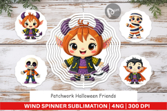 Wind Spinner Patchwork Halloween Friends Product Image 1