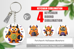 Keychain Patchwork Halloween Monsters Product Image 1