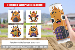 Tumbler Patchwork Halloween Monsters Product Image 1