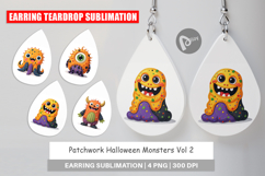 Earring Patchwork Halloween Monsters Product Image 1