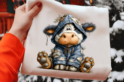 Patchwork Highland Cow Clipart Product Image 2