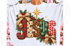 Patchwork Jesus Christmas PNG Product Image 2
