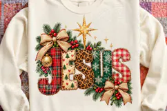 Patchwork Jesus Christmas PNG Product Image 5