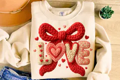 Love Valentine Patchwork PNG, Valentine's Day PNG, Coquette Product Image 4
