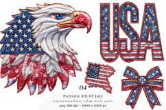 Patchwork Patriotic 4th Of July Clipart Product Image 1