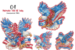 Patchwork Patriotic Eagle Clipart Product Image 1