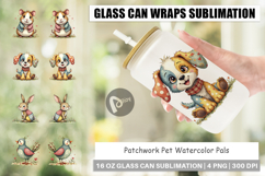 Patchwork Pet Pals Glass Can Product Image 1