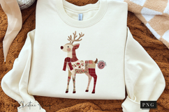 Patchwork Christmas Reindeer PNG Product Image 3