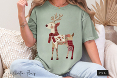 Patchwork Christmas Reindeer PNG Product Image 8