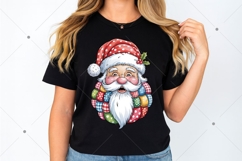 Patchwork Santa Claus Png, Christmas Santa Claus Png, Santa Product Image 4