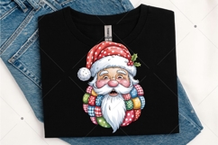 Patchwork Santa Claus Png, Christmas Santa Claus Png, Santa Product Image 5