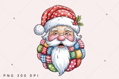 Patchwork Santa Claus Png, Christmas Santa Claus Png, Santa Product Image 1