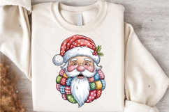 Patchwork Santa Claus Png, Christmas Santa Claus Png, Santa Product Image 3