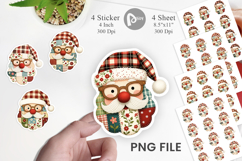 Patchwork Santa Sticker Product Image 1