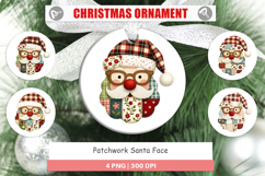 Patchwork Santa Ornament Product Image 1