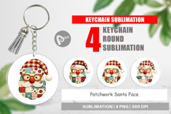 Patchwork Santa Keychain Product Image 1