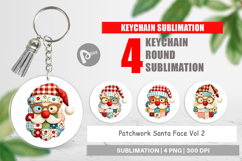 Patchwork Santa Keychain Product Image 1