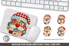 Patchwork Santa Mouse Pad Product Image 1