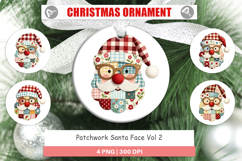 Patchwork Santa Ornament Product Image 1