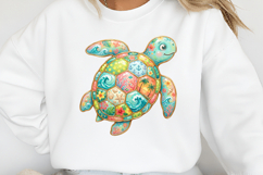 Patchwork Sea Turtle Summer Png Product Image 2