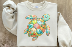 Patchwork Sea Turtle Summer Png Product Image 4