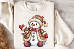 Patchwork Snowman png, Merry Christmas Png, Christmas Product Image 6