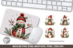 Patchwork Snowmen Mouse Pad Product Image 1