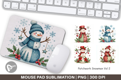 Patchwork Snowmen Mouse Pad Product Image 1