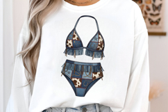 Patchwork Summer Bikini Clipart PNG Product Image 3