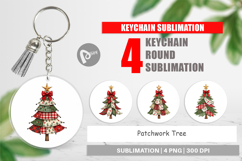 Patchwork Tree Keychain Product Image 1