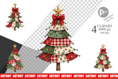 Patchwork Tree Clipart Product Image 1