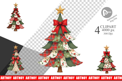 Patchwork Tree Clipart Product Image 1