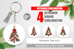 Patchwork Tree Keychain Product Image 1