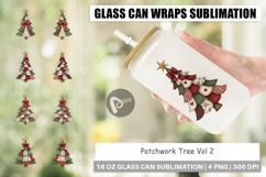 Patchwork Tree Glass Can Product Image 1